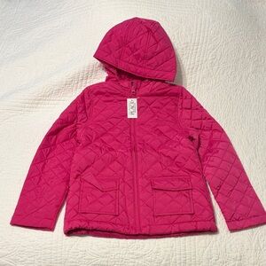 Place Bright Pink Quilted Kids Puffer Coat